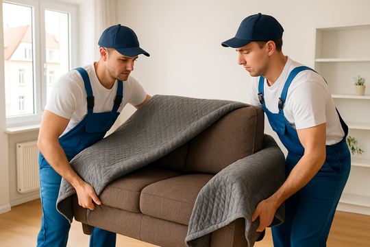 Möbeltransport Krefeld – Professionelle Möbelpacker beim Verladen